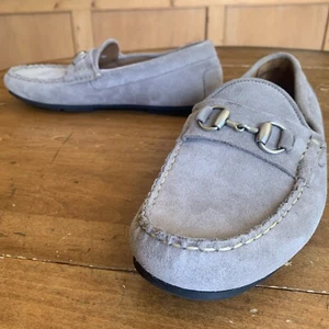 Allen Edmonds Sebastian Pewter Suede Horse Bit Loafers 10 EEE - Picture 1 of 13