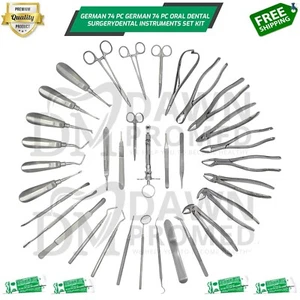 74 Kit de instrumentos de extracción de fórceps elevador dental oral talla alemana - Imagen 1 de 10