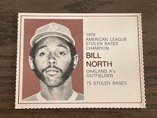 1976 Greyhound Heroes on the Base Paths Bill North Oakland Athletics (B)