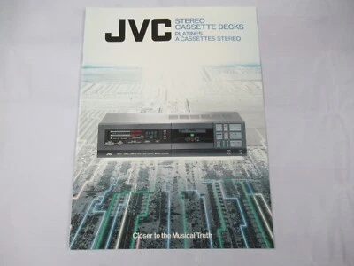 JVC Vintage Cassette Deck DD-V9 DD-V7 KD-D55 KD-W5   Catalogue Original Japan - Image 1 of 4