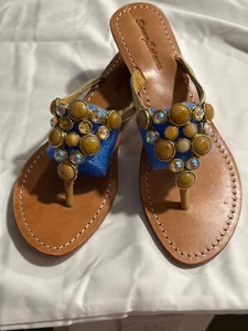 Tommy Bahama 8.5 Leather Sole & straps 1.5 inch Wedge - Bild 1 von 13