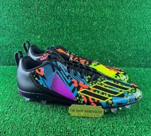 Adidas Adizero Spark Mismatch Football Graffiti Multicolor Cleat GV9087 Sz 10.5 - Picture 1 of 5