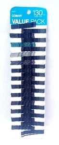 Conair 130 Piece Bobby Pins Black with Few Colored - Picture 1 of 2