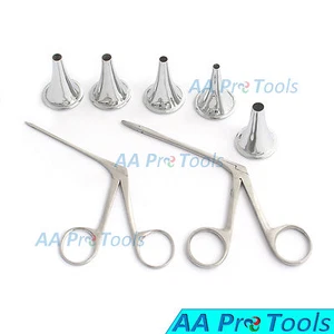 AA Pro: set 5 pezzi speculum auricolare HARTMAN 2x micro alligatore otorinolaringoiatra chirurgico DS-855 - Foto 1 di 3