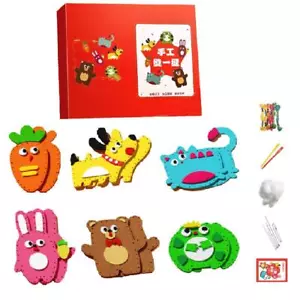 Sewing Kit for Kids DIY Art Craft Felt Set Forest Animals Beginners Age 6+ - Picture 1 of 11