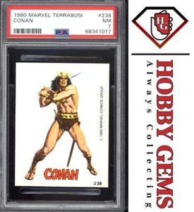 CONAN PSA 7 1980 Marvel Terrabusi Sticker #238 - Picture 1 of 2