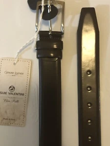 Suie Valentini Men's Belt Genuine Leather Italy Brown Sz 42 NWT - Picture 1 of 3