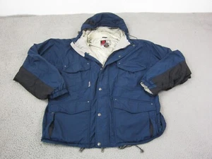 Vintage Burton Jacket Mens Extra Large XL Blue Ronin Snowboard Hooded Button Zip - Picture 1 of 15
