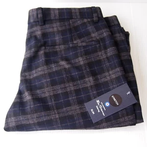 Ben Sherman men's plaid pants Sz. 34 regular inseam NWT Stretch slim fit - Picture 1 of 9