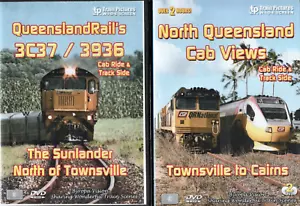 TRAIN PICTURES - 2 DVD COMBO QUEENSLAND TOWNSVILLE-CAIRNS & THE SUNLANDER - Picture 1 of 1