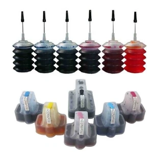 Refillable ink cartridge for HP 02 C6150 C6180 C6280 + ND® 180ml Refill Inks - Afbeelding 1 van 1