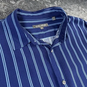 Slate & Stone 100% Viscose Men’s Size XL Vacation Shirt Striped Button Up Soft - Picture 1 of 12