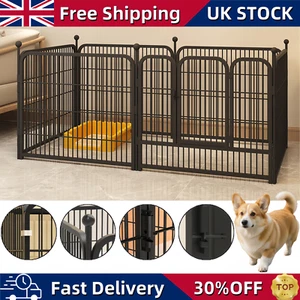 Dog Pet Pen 6 Panel Puppy Rabbit Metal Playpen Run Cage Foldable Fence Enclosure - Picture 1 of 8