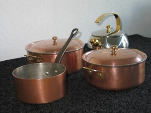 Vintage Spring Kupfer Culinox Topf Kochtopf Kupfer Konvolut Wasserkessel Pfeife - Bild 1 von 12