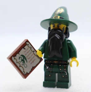 Dark Green Wizard 7955 Beard Hat Kingdoms Castle LEGO® Minifigure Figure - Picture 1 of 5