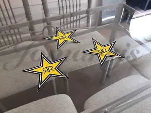 3 Calcomanías Auténticas Rockstar Bebidas Energéticas Logotipo BMX Motocross Racing - Imagen 1 de 8