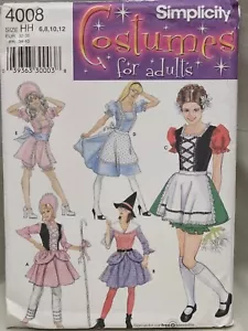Witch BoPeep Alice BabyDoll Costume Pattern Simplicity #4008 NEW - Picture 1 of 10