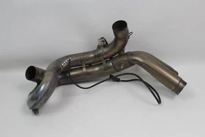 Ducati 1198SP 1198 09-11 Rear Exhaust Header Midpipes Midpipe O2 Sensor BENT - Picture 1 of 9