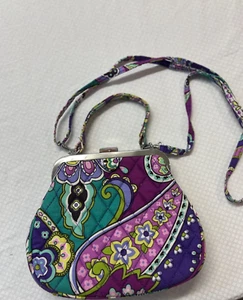 VERA BRADLEY Purse Mini Frame Cross Body Kiss Lock Card Holders Pockets In/Out - Picture 1 of 5