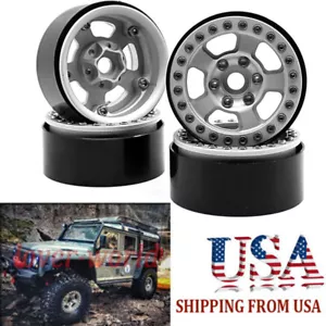 4x 1.9'' Metal Beadlock RC Wheel Rim For 1/10 SCX10 CC01 D90 90046 TRX-4 Crawler - Picture 1 of 12