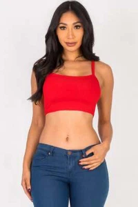 Ribbed Knit Cami Crop Top - Picture 1 of 5