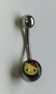 Hello Kitty Logo Piercing Bauchnabel Chirurgenstahl - Bild 1 von 2