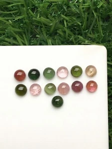 Gorgeous multi tourmaline cabochon good quality 13 pieces round 11.10 carat - Picture 1 of 5