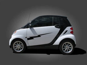 All Year Smart Car Lightning Bolt Side Graphics Set Stripe Smart for 2 or 4 - Picture 1 of 1