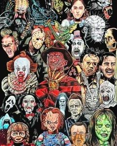 HORROR CHARACTERS (15) CROSS STITCH PATTERN - Picture 1 of 2