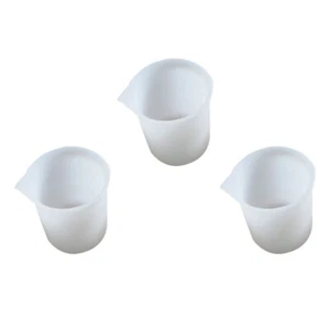 3 PCS Measuring Scale Cups Silicone Graduated Cups Laboratory Beaker - Picture 1 of 11
