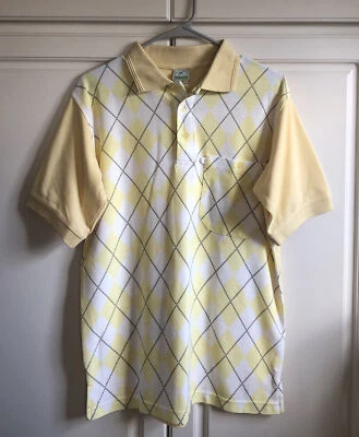 Vintage Haband Men’s Argyle Short Sleeve Polo Shirt SMALL - Image 1 of 4