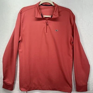 Vineyard Vines Performance 1/4 Zip Pullover Herren Small Lachs Golf Outdoor - Bild 1 von 9