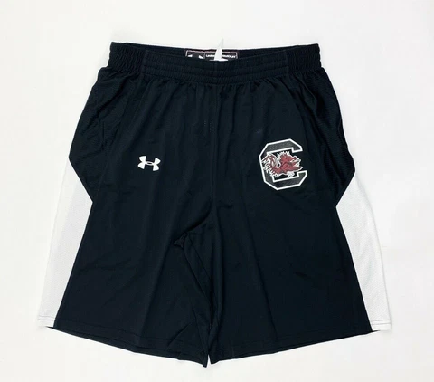 UA South Carolina Gamecocks Basketball Shorts Men's L Black UKS523M Mesh White Cover