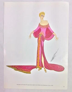 Disfraces teatrales vintage de Erte's en libro a todo color estampado 1979 - Hoja 1 - Imagen 1 de 4