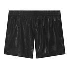 Men's Golden Wet Look Faux Leather Boxer Briefs Shorts Pouch Clubwear Underwear