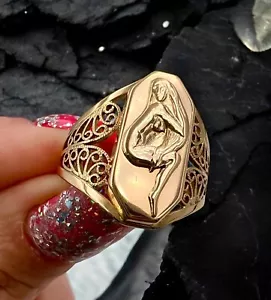 Vintage Soviet Ukraine gold men's ring, Rose Gold 583, gold 14 carat, size - 10 - Picture 1 of 17