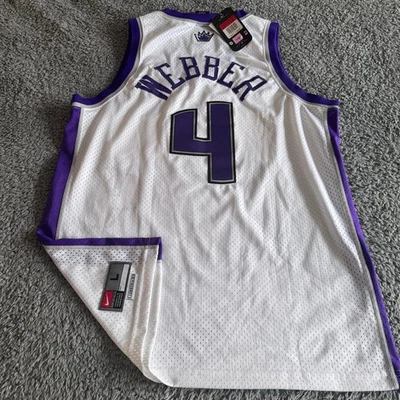 Новая винтажная мужская футболка универсального игрока Nike NBA Sacramento Kings Chris Webber L - Изображение 1 из 4
