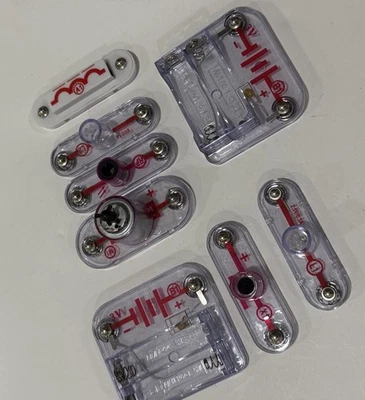 Elenco Snap Circuits Replacement Parts X1 B1 M1 RP L1 L2 X1 A1  Lot Of 8 - Image 1 of 2