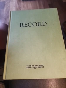 Vintage Federal Supply Service Record Book unbenutzt USA 7530-00-222-3525 - Bild 1 von 3
