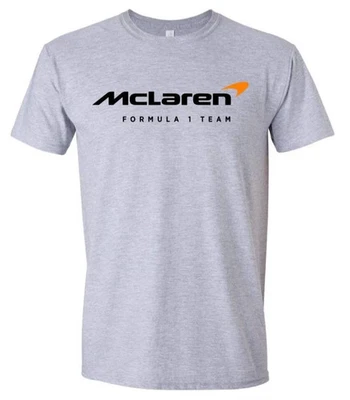 Camiseta deportiva gris con estampado Gildan unisex McLaren Racing Team F1 Formula Foto 1 de 3