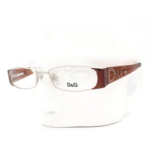 Dolce Gabbana DD 5021-B 033 Eyeglasses Glasses Silver w/ D&G Crystals Logo 50mm - Picture 1 of 8