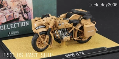 Atlas WWII German DAK Afrika BMW R75 Motorcycle 1939-1945 1/24 Model US SHIP - Image 1 of 4