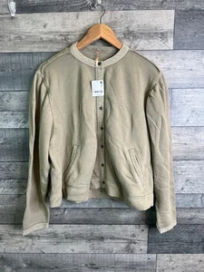 Free People Damen Strickjacke Größe XS Oversize Khaki Grün Nomad Cardi Boho Freizeit - Bild 1 von 12