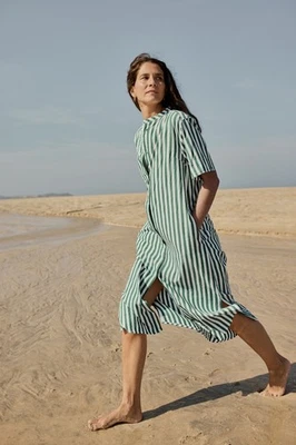 Seasalt Women's Petite Harbour Movement Organic Cotton Shirt Dress Mini Scallion - Image 1 of 4
