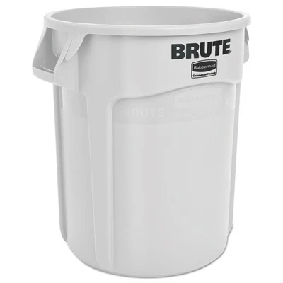 Rubbermaid Commercial 2620WHI 20 gal. Vented Round Brute Container - White New - Image 1 of 4