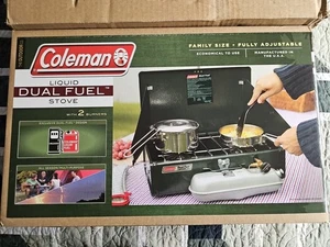 NEW! Coleman Dual Fuel 2-Burner Camp Stove Camping Model 424 - Picture 1 of 10
