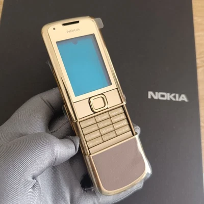 NUEVO Nokia 8800 Oro Arte 8800e Cuero Marrón Repuestos Cubiertas Completas Estuches Foto 1 de 4