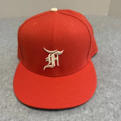 Fear of God Essentials New Era 5950 Orange Fitted Hat 7 1/2 MLB Pro Model Rare - Image 1 of 4