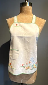Authentic Antique Child's Full Apron - Handmade & Embroidered on Linen - Picture 1 of 6