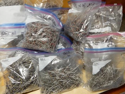 Vintage Carbon Comp 1 Watt Resistors Allen-Bradley Stackpole IRC You Choose (40)